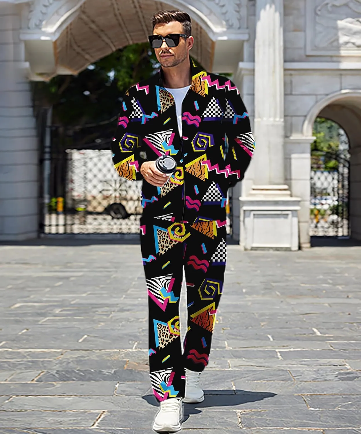 001 80s/90s Outfit for Men, Sweatsuit Set, Tracksuit, 01-S