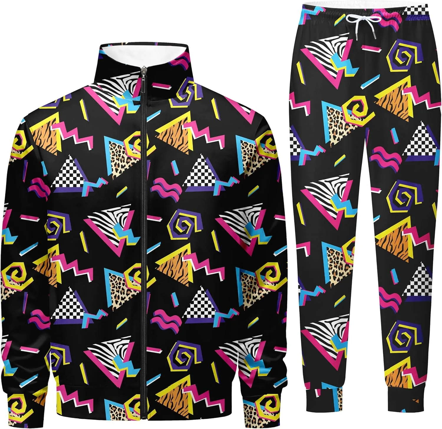 001 80s/90s Outfit for Men, Sweatsuit Set, Tracksuit, 01-S