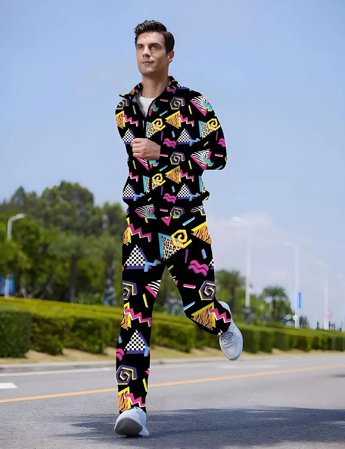 001 80s/90s Outfit for Men, Sweatsuit Set, Tracksuit, 01-S