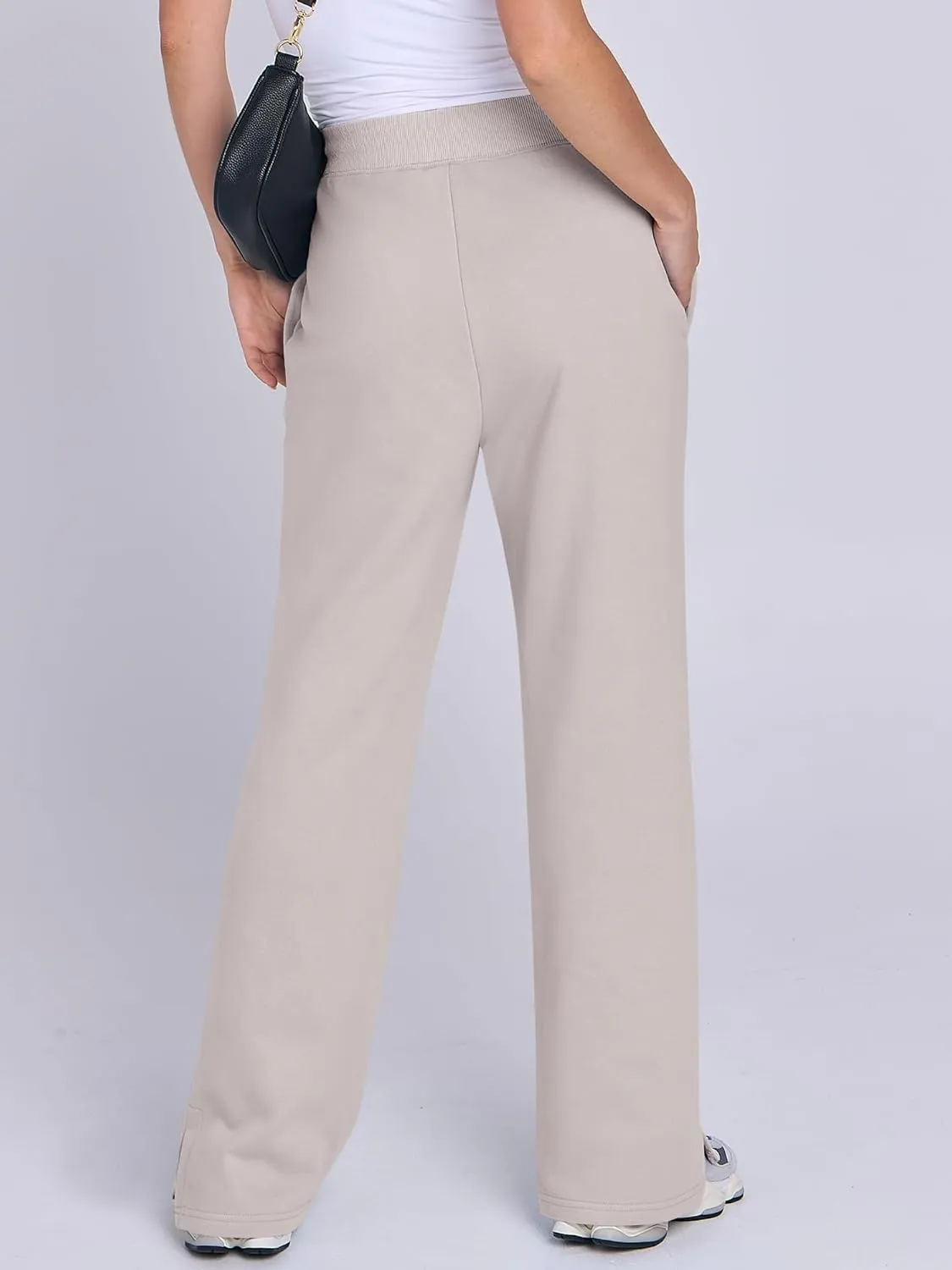 ANRABESS Women's Sweatpants Straight Leg High Waist Casual Drawstring Sweat Pants Workout Athletic Joggers with Pockets