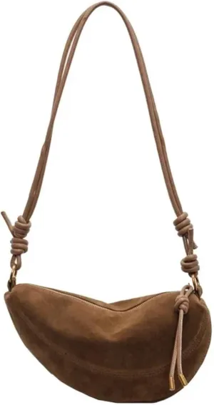 Autumn & Winter Suede Crossbody Bag for Women, Single Shoulder & Underarm Dumpling Bag Well made