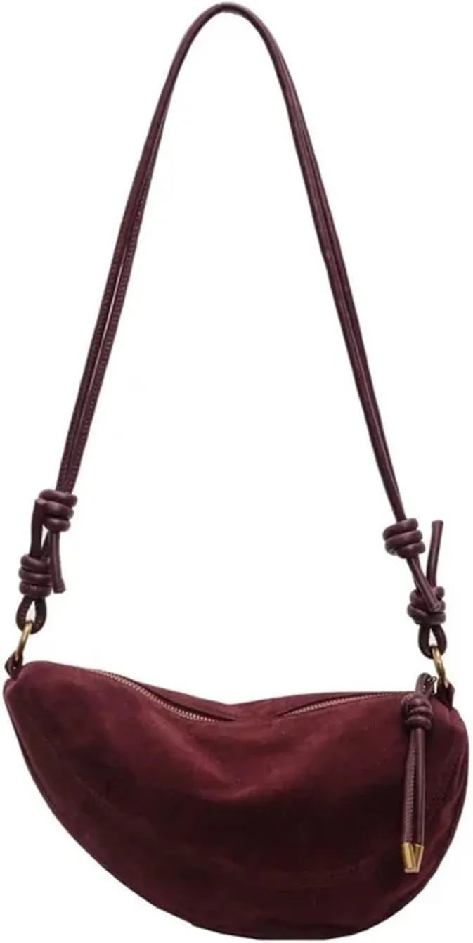 Autumn & Winter Suede Crossbody Bag for Women, Single Shoulder & Underarm Dumpling Bag Well made