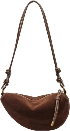 Autumn & Winter Suede Crossbody Bag for Women, Single Shoulder & Underarm Dumpling Bag Well made