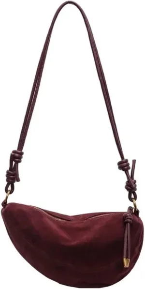 Autumn & Winter Suede Crossbody Bag for Women, Single Shoulder & Underarm Dumpling Bag Well made