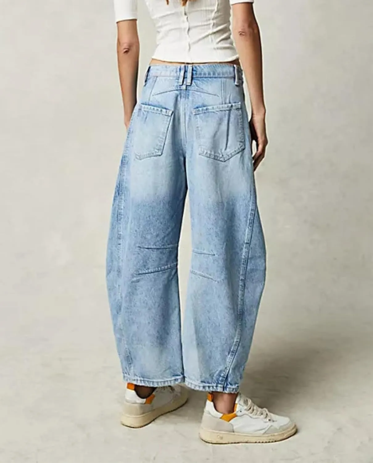 Barrel Jeans Women Baggy Boyfriend Jeans for Women y2k Cargo Wide Leg High Waist Midrise Button Fly 2024 Fall