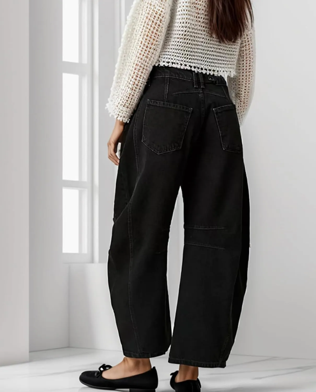 Barrel Jeans Women Baggy Boyfriend Jeans for Women y2k Cargo Wide Leg High Waist Midrise Button Fly 2024 Fall