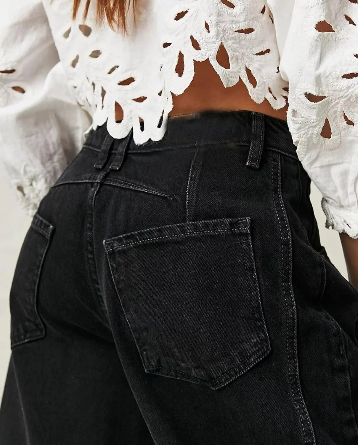 Barrel Jeans Women Baggy Boyfriend Jeans for Women y2k Cargo Wide Leg High Waist Midrise Button Fly 2024 Fall