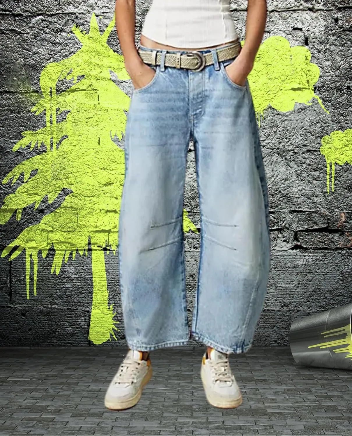 Barrel Jeans Women Baggy Boyfriend Jeans for Women y2k Cargo Wide Leg High Waist Midrise Button Fly 2024 Fall