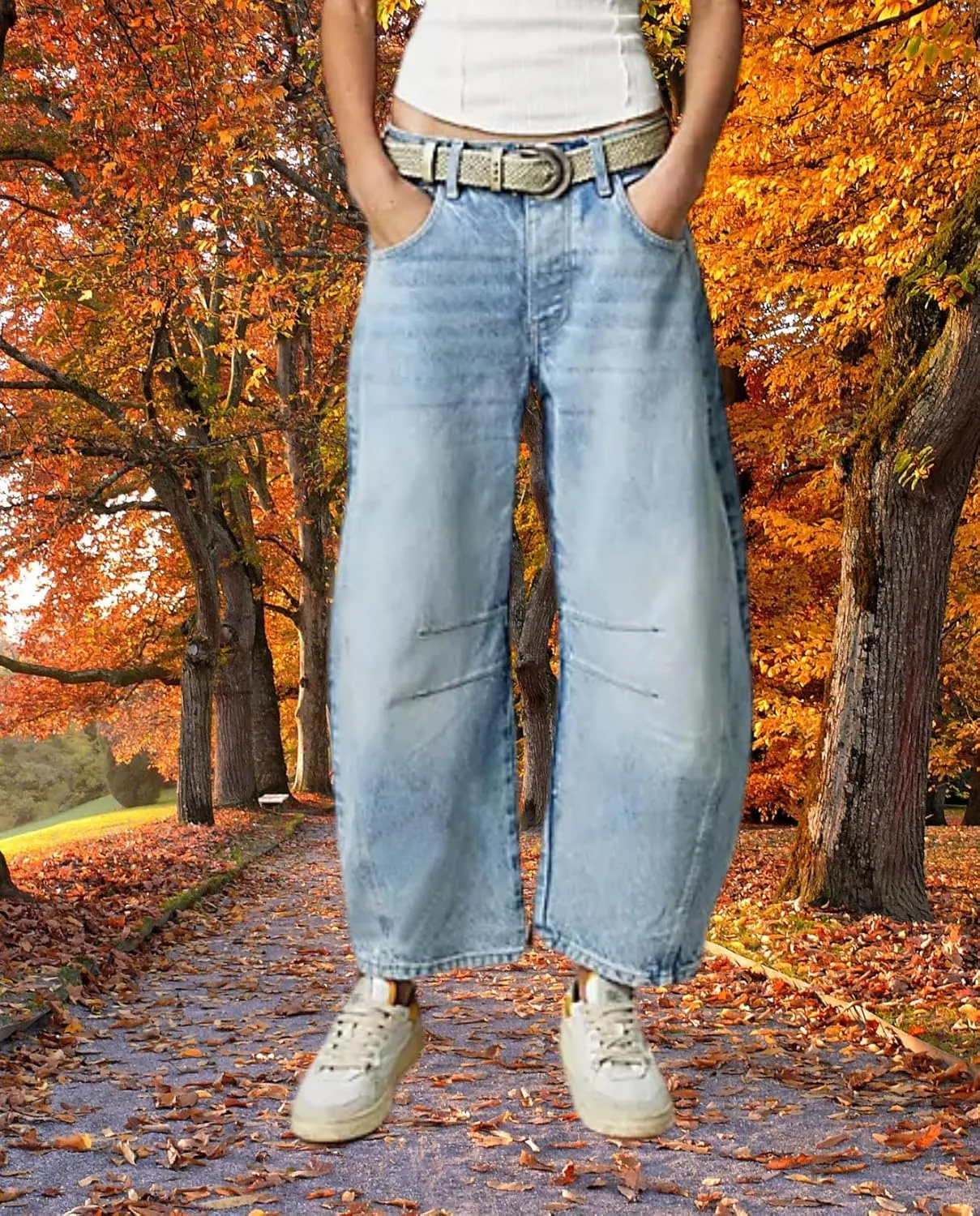 Barrel Jeans Women Baggy Boyfriend Jeans for Women y2k Cargo Wide Leg High Waist Midrise Button Fly 2024 Fall