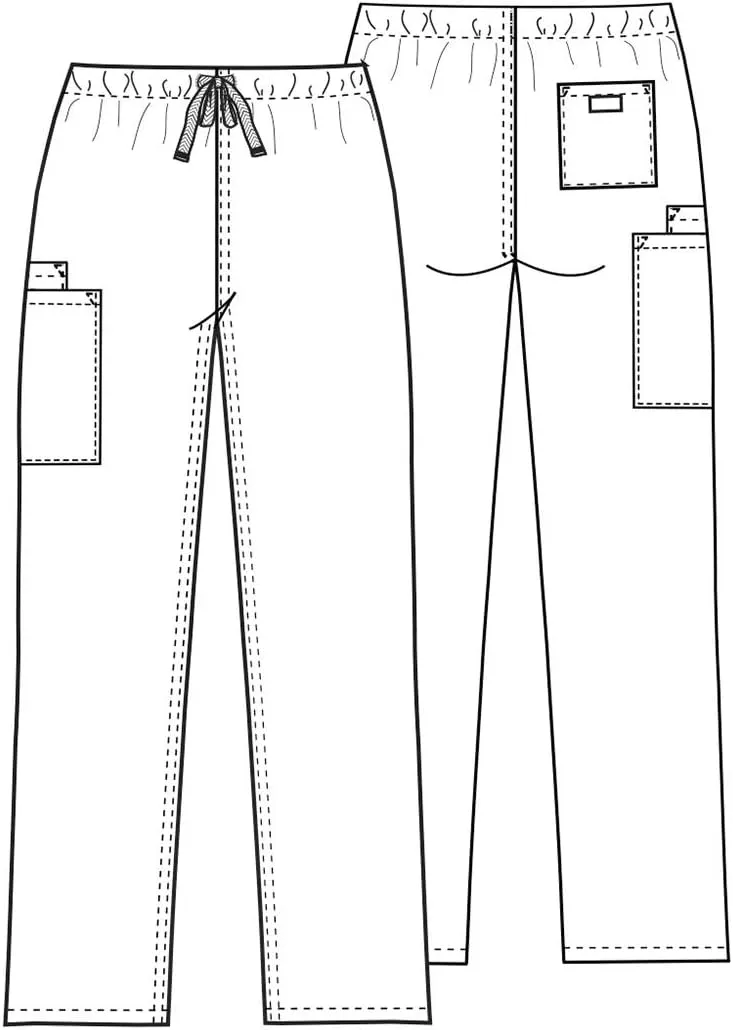 Cherokee Cargo Pant for Men and Women with 3 Pockets Adjustable Webbed Drawstring 4100