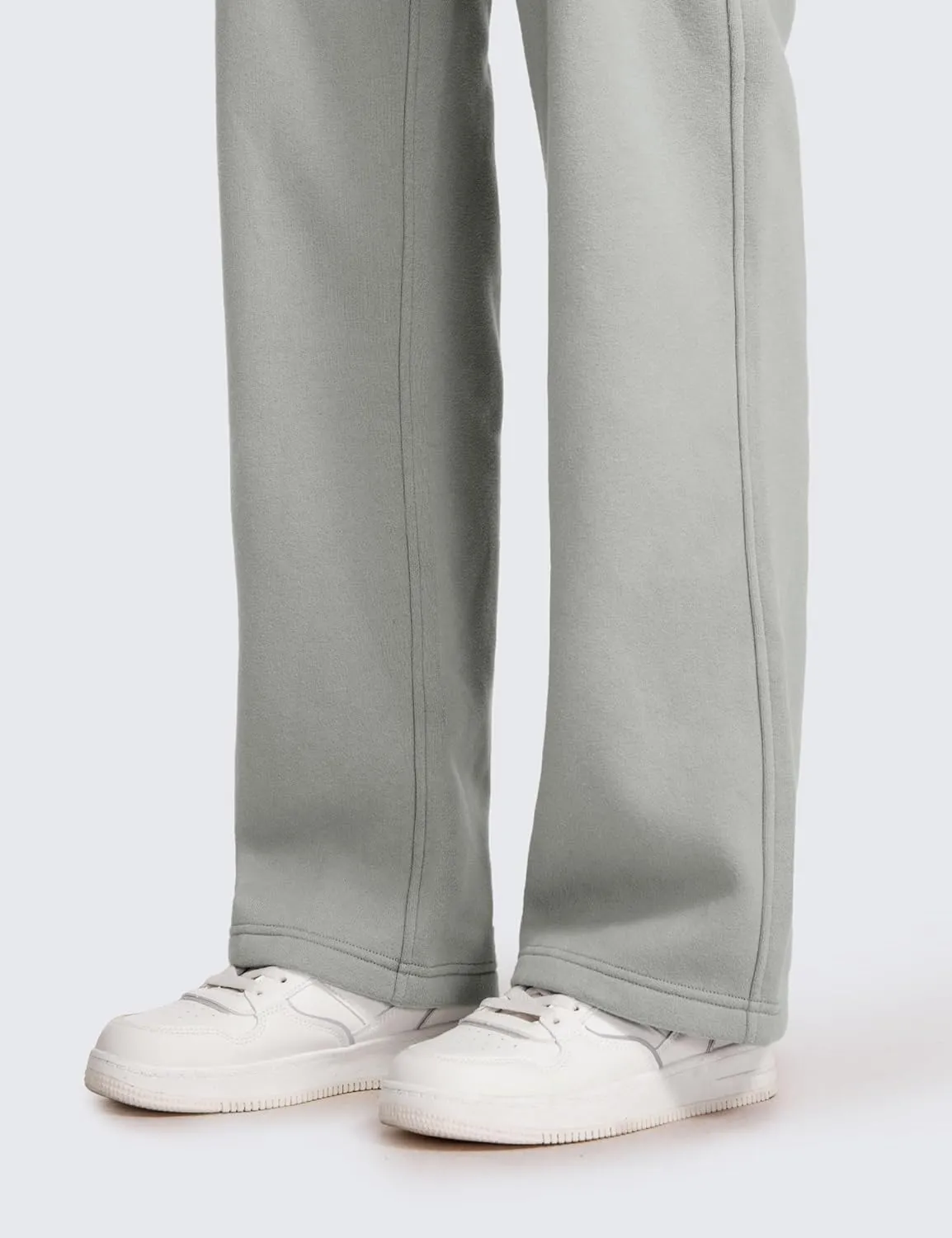CRZ YOGA Cotton Fleece Lined Sweatpants Women 30" Straight Leg Casual Lounge Sweat Pants for Women