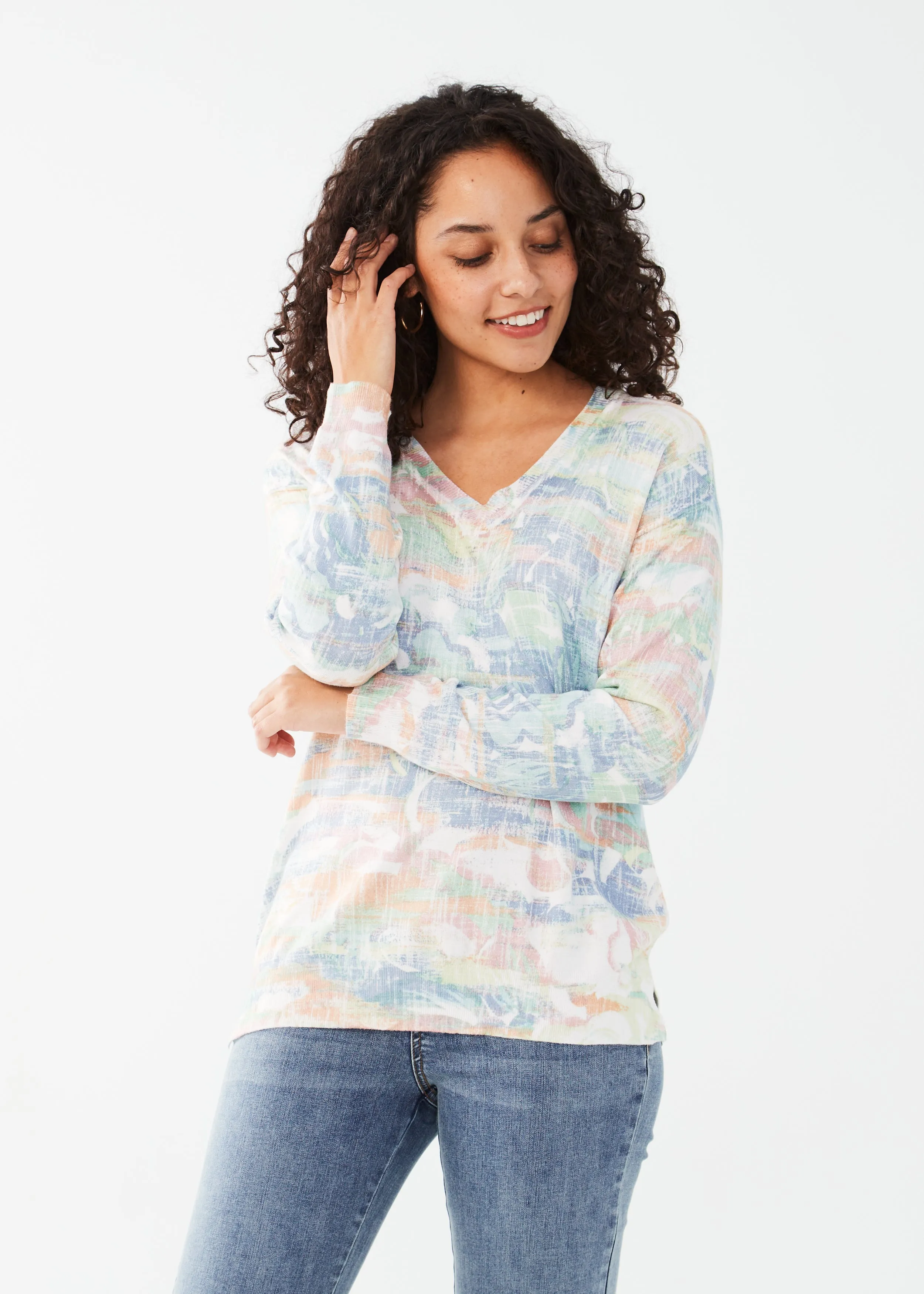 Fine Gauge Long Sleeve Sweater