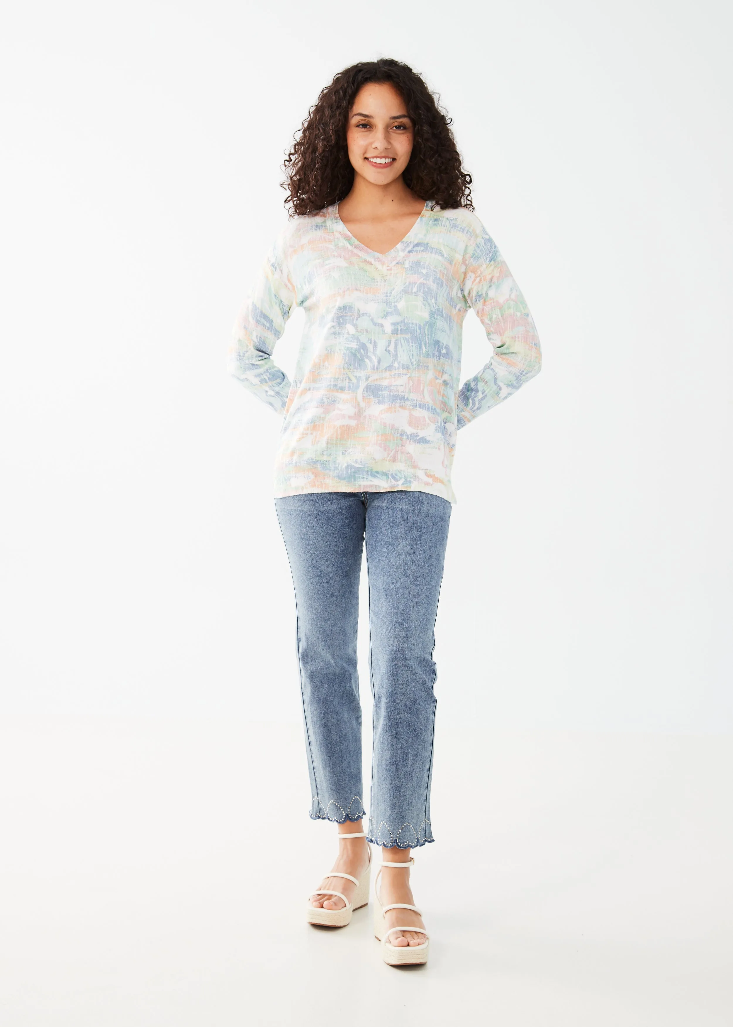 Fine Gauge Long Sleeve Sweater