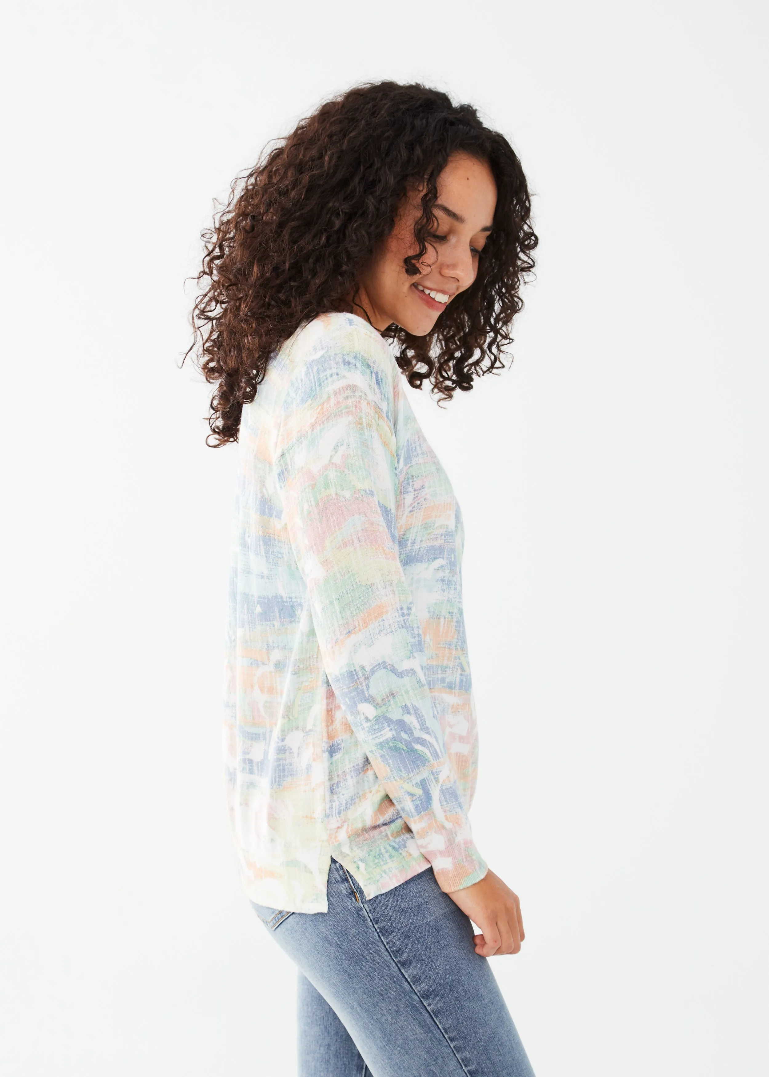 Fine Gauge Long Sleeve Sweater