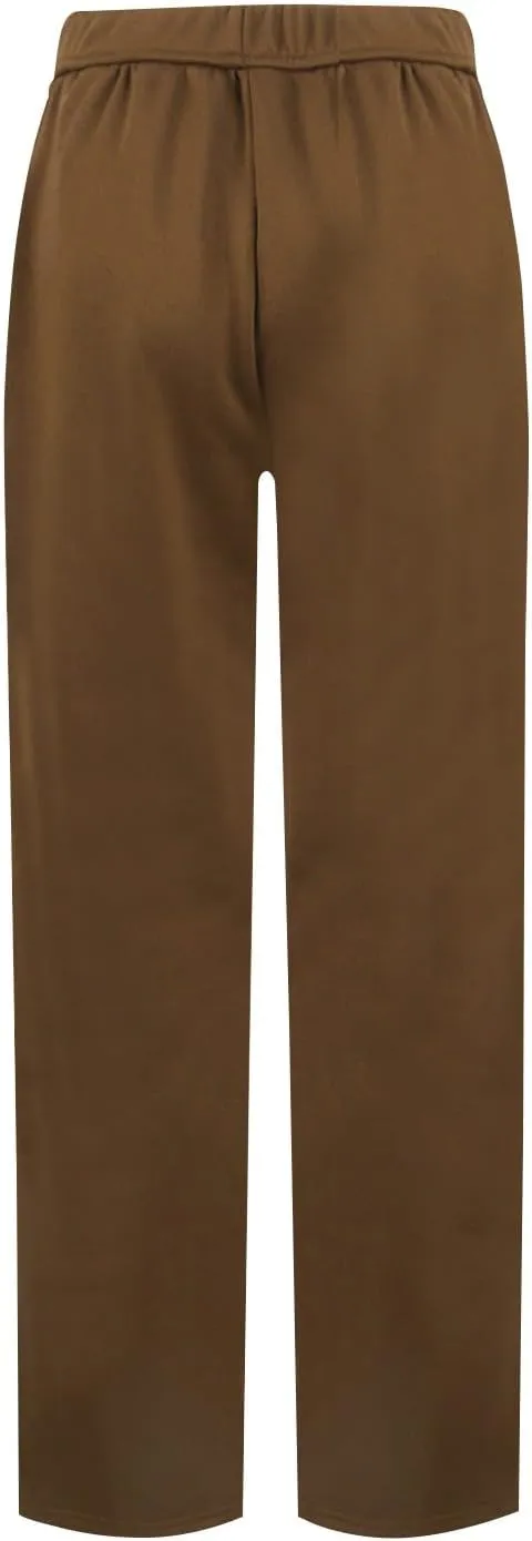 Fleece Straight Leg Sweatpants for Women Elastic High Waisted Joggers Athletic Sweat Pants Lounge Pants with Pockets