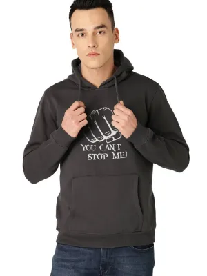 Full Sleeve PUNCH Print Hooded Sweatshirt For Mens