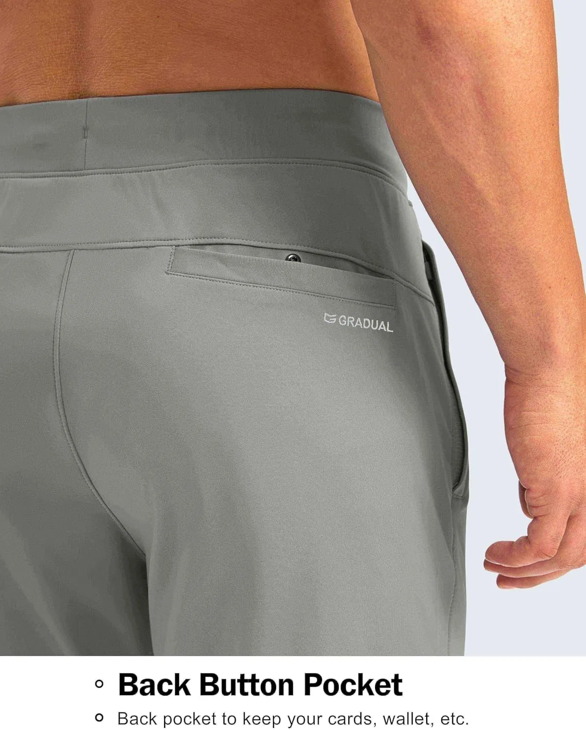 G Gradual 30"/32"/34" Inseam Tall Mens Sweatpants with Zipper Pockets Stretch Golf Workout Pants for Men Casual Athletic