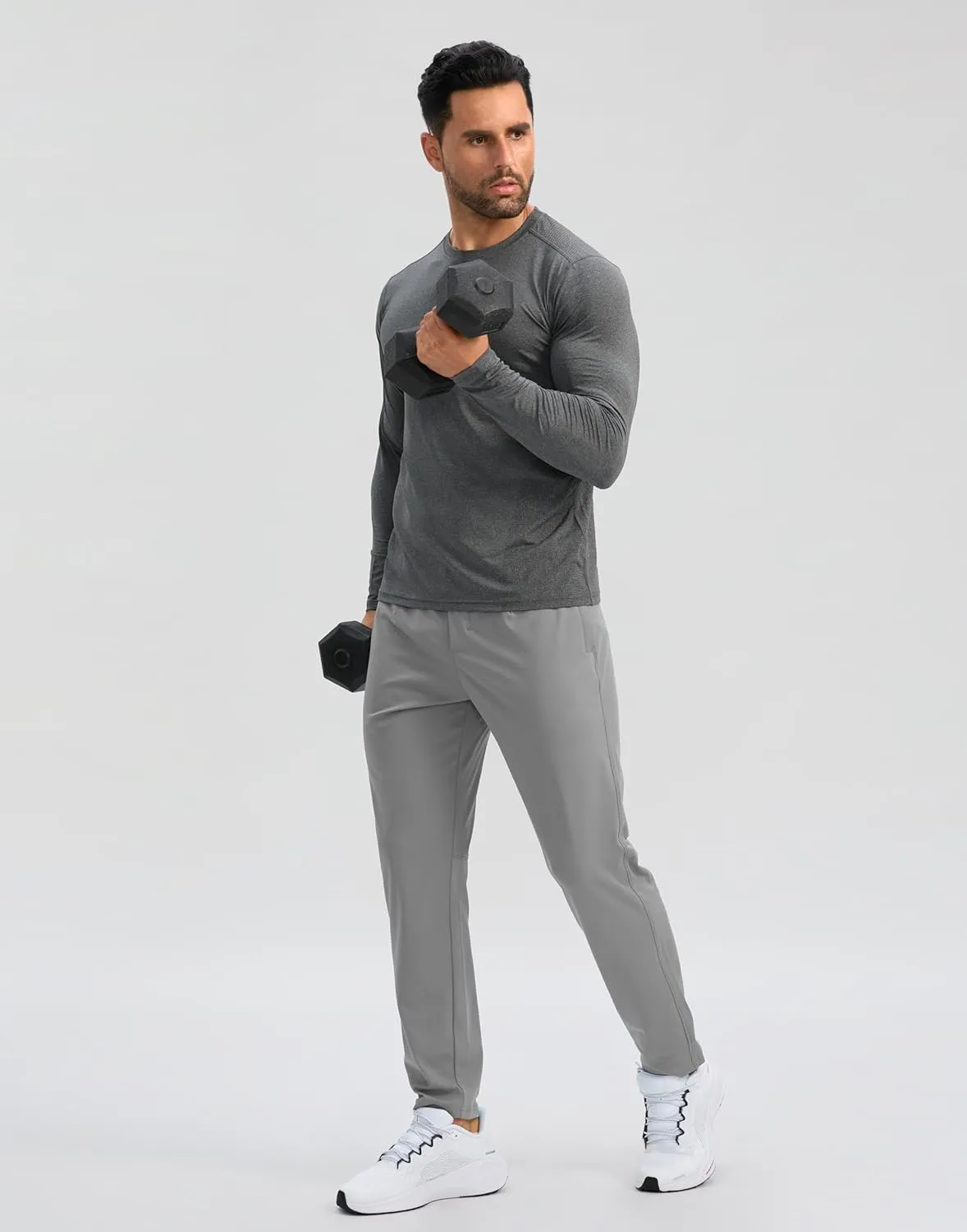 G Gradual 30"/32"/34" Inseam Tall Mens Sweatpants with Zipper Pockets Stretch Golf Workout Pants for Men Casual Athletic