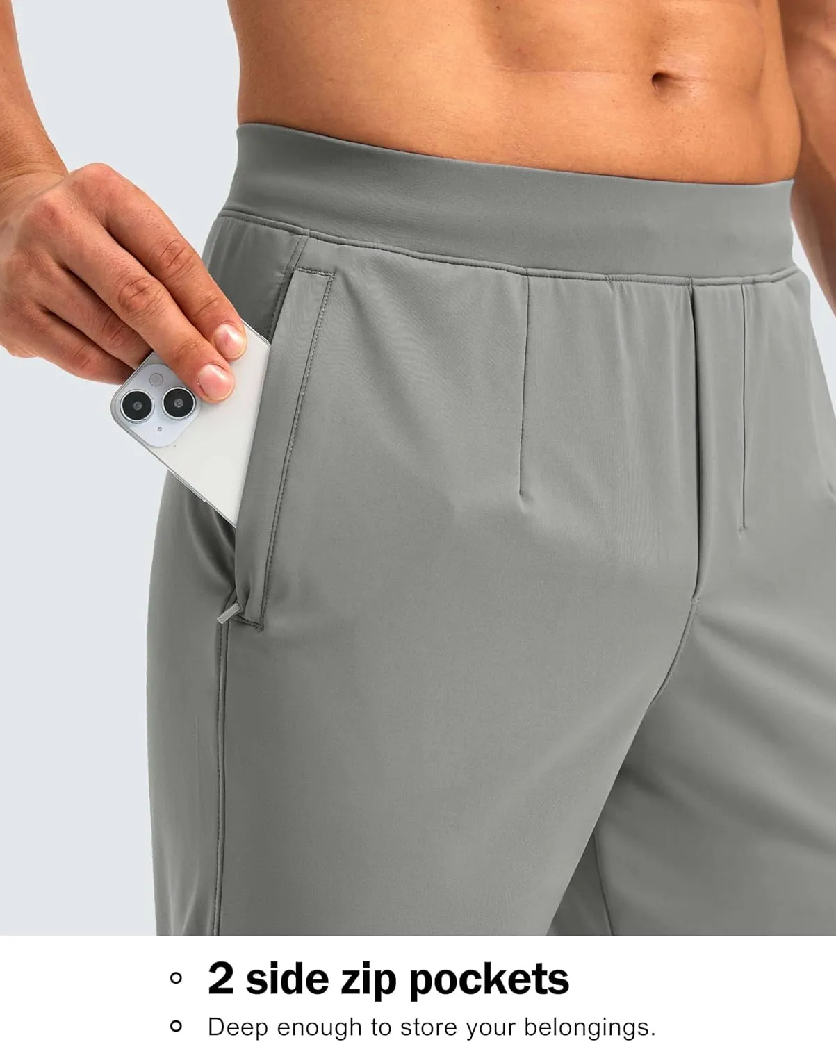 G Gradual 30"/32"/34" Inseam Tall Mens Sweatpants with Zipper Pockets Stretch Golf Workout Pants for Men Casual Athletic
