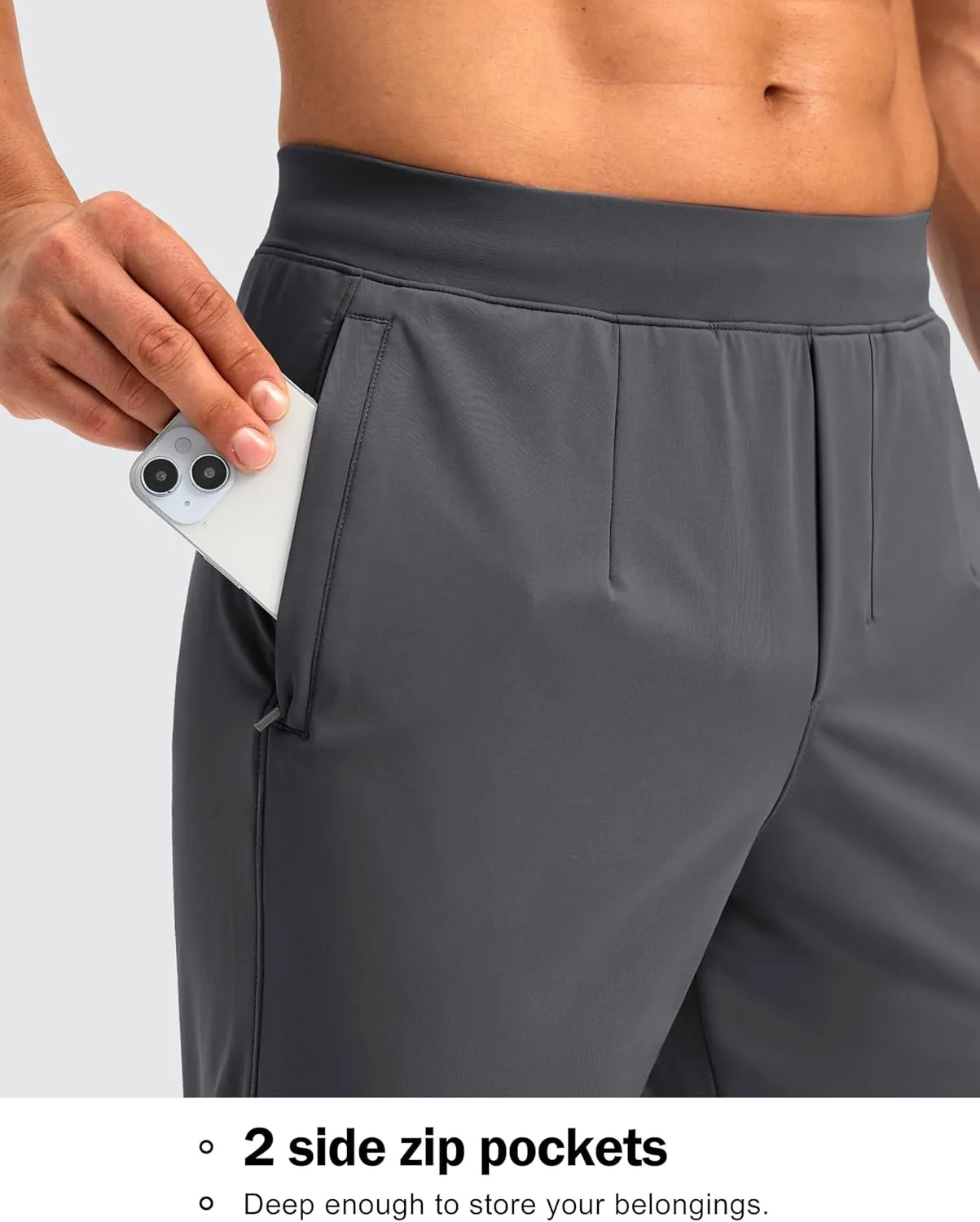 G Gradual 30"/32"/34" Inseam Tall Mens Sweatpants with Zipper Pockets Stretch Golf Workout Pants for Men Casual Athletic