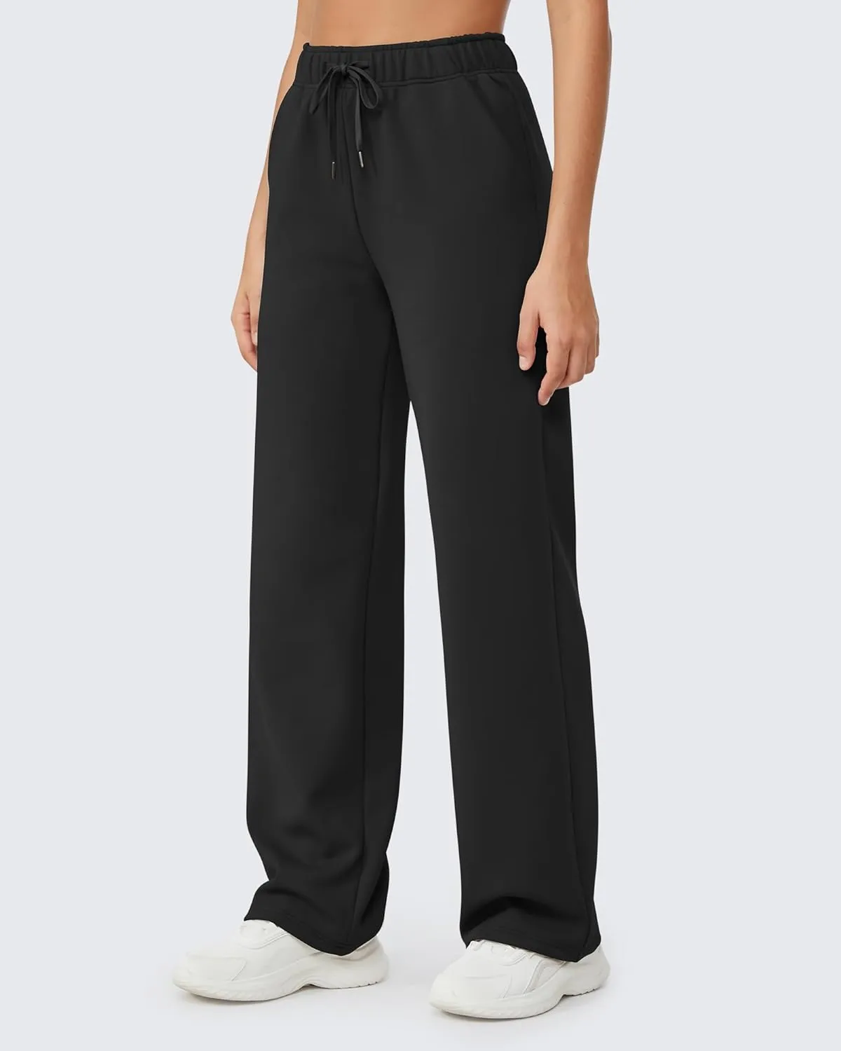 G4Free Wide Leg Sweatpants Women High Waisted Fleece Lined Pants with Pockets Winter Lounge Workout Yoga Trousers