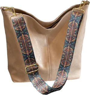 Hobo BagsLeather Crossbody Bag Guitar Strap Shoulder Purses with Zipper Handbags for Women Well made