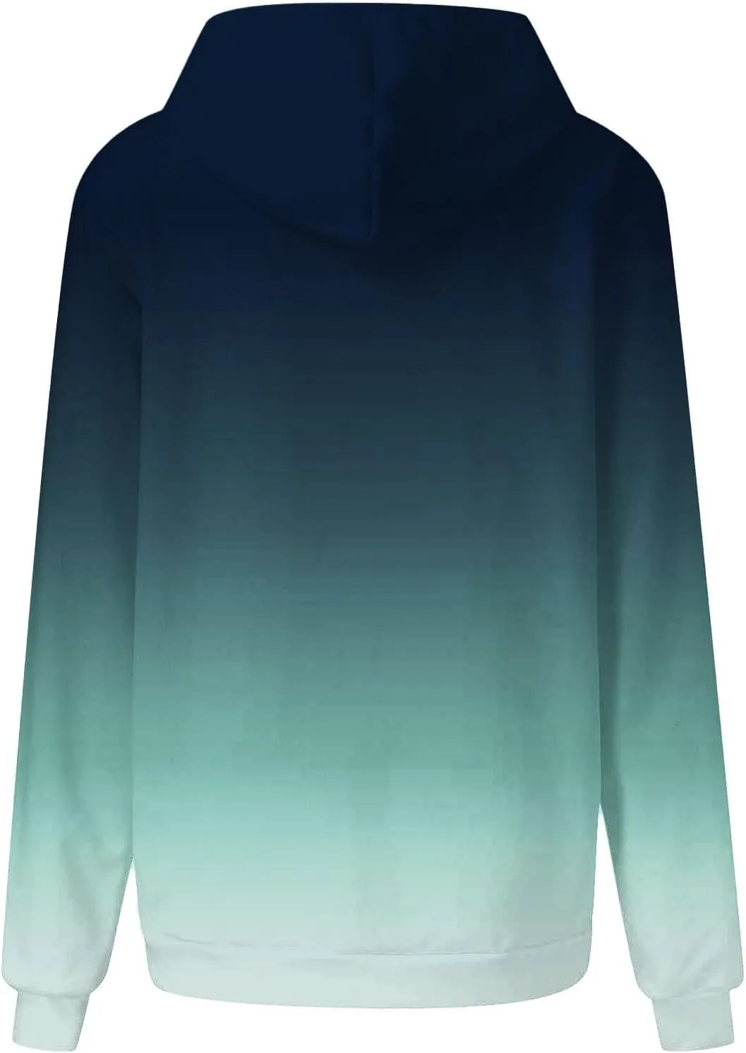 Hoodies For Womens Gradient Print Oversized Sweatshirt Drawstring Pullover With Pocket Trendy Cute Tops for Women Summer