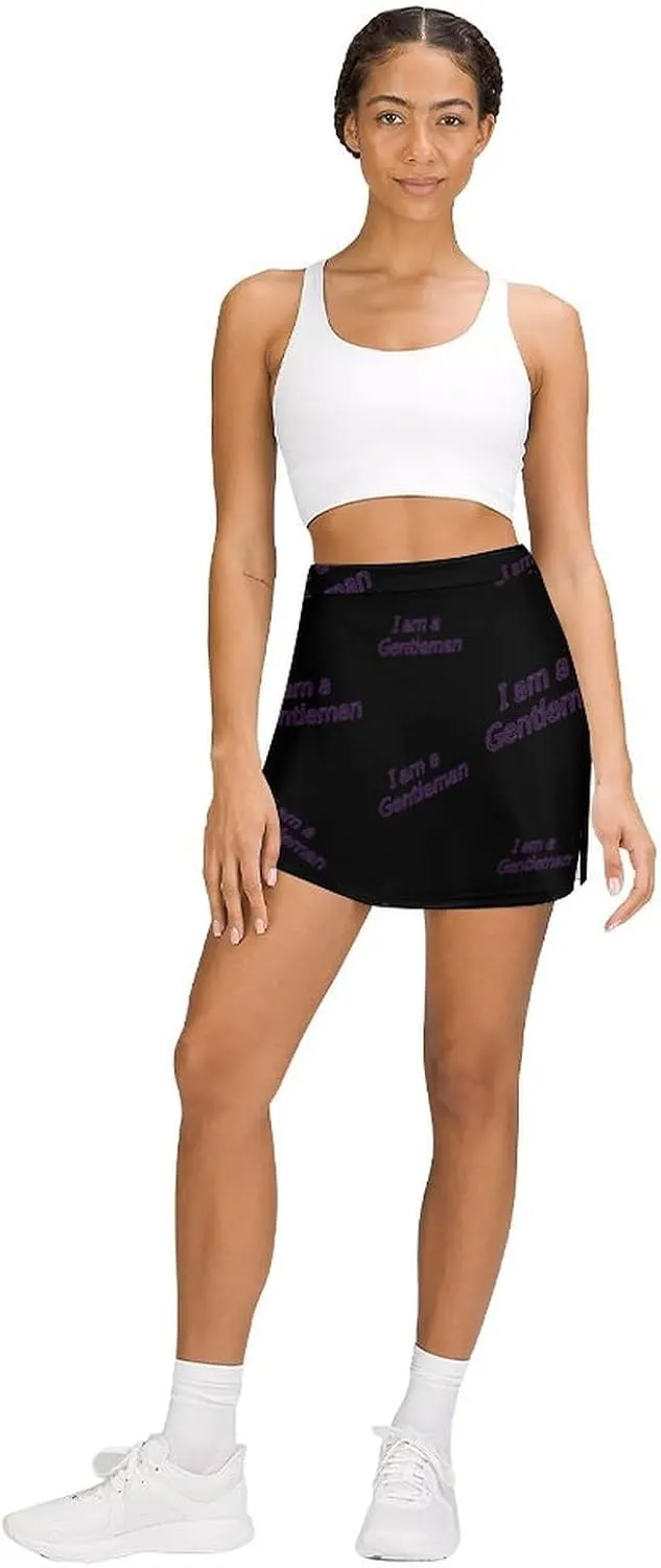 I Am A Gentleman Women's Skort Athletic Skirt Golf Skorts A-line Skirts with Built-in Shorts Pockets