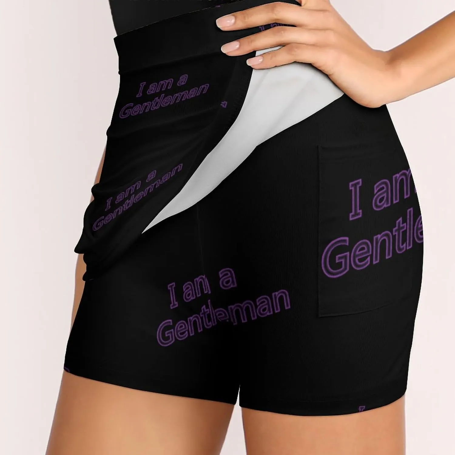 I Am A Gentleman Women's Skort Athletic Skirt Golf Skorts A-line Skirts with Built-in Shorts Pockets