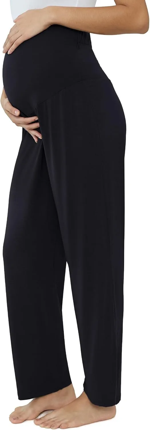 Joyaria Womens Maternity/Pregnancy Sweatpants Long Yoga/Pajama/Lounge Pants Over The Belly