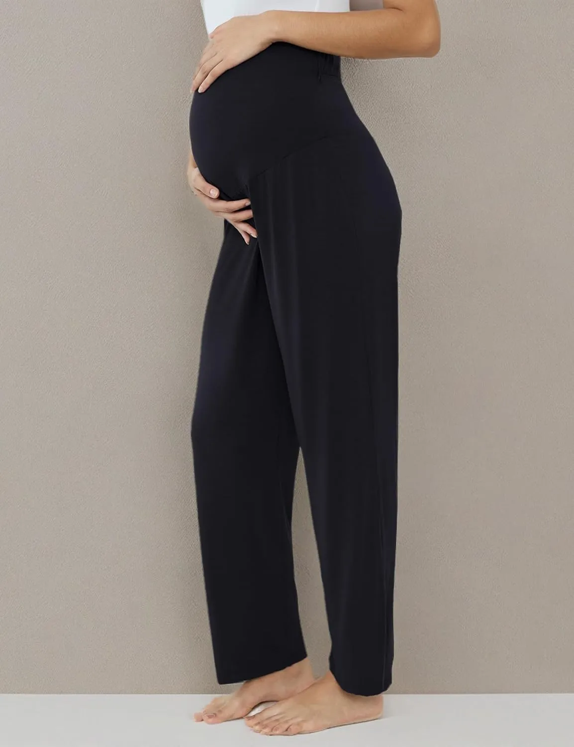 Joyaria Womens Maternity/Pregnancy Sweatpants Long Yoga/Pajama/Lounge Pants Over The Belly