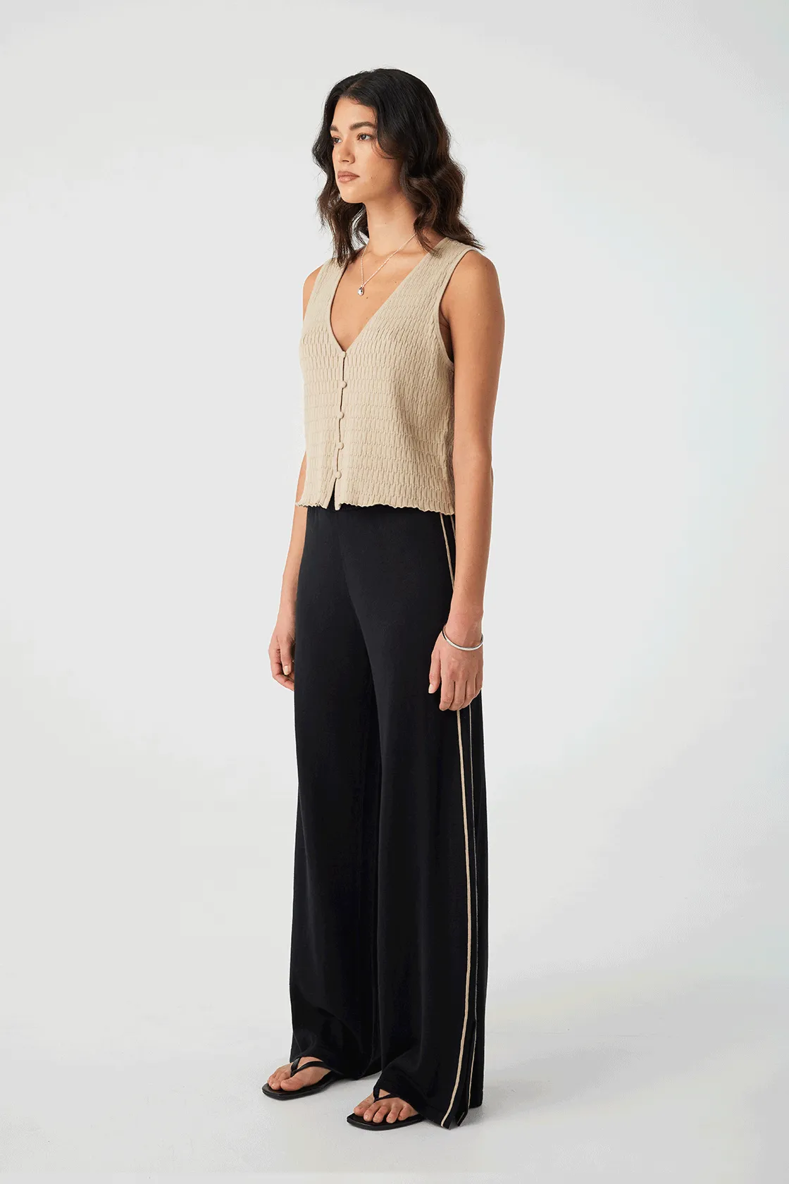 Jude Reversible Vest - Taupe