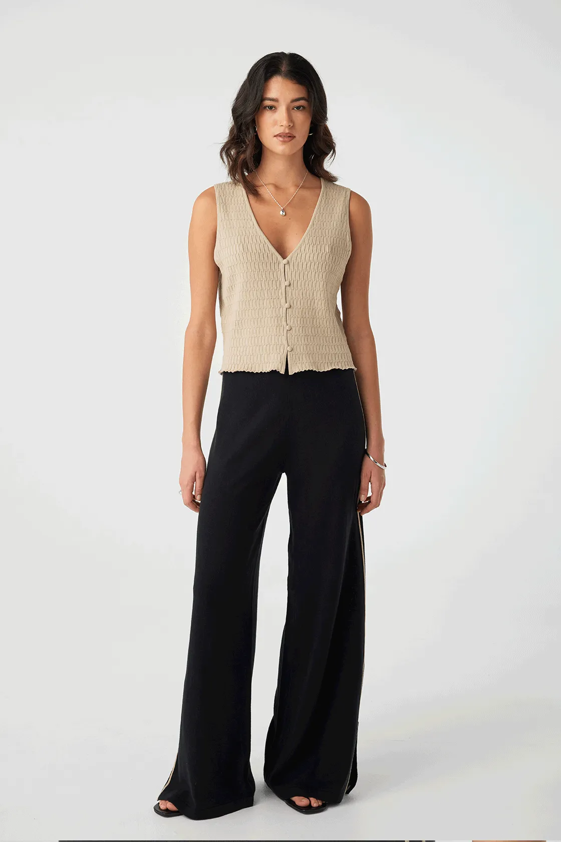 Jude Reversible Vest - Taupe
