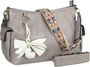 KITATU Soft Vegan Leather Hobo Shoulder Bags for Women Trendy Hobo Crossbody Bags Ladies Purses and Handbags with 2 Straps
