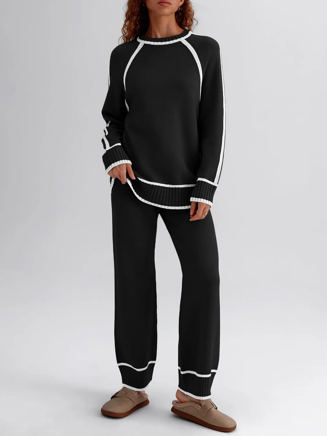 LILLUSORY 2 Piece Knit Lounge Set Womens Matching Sweater Sets