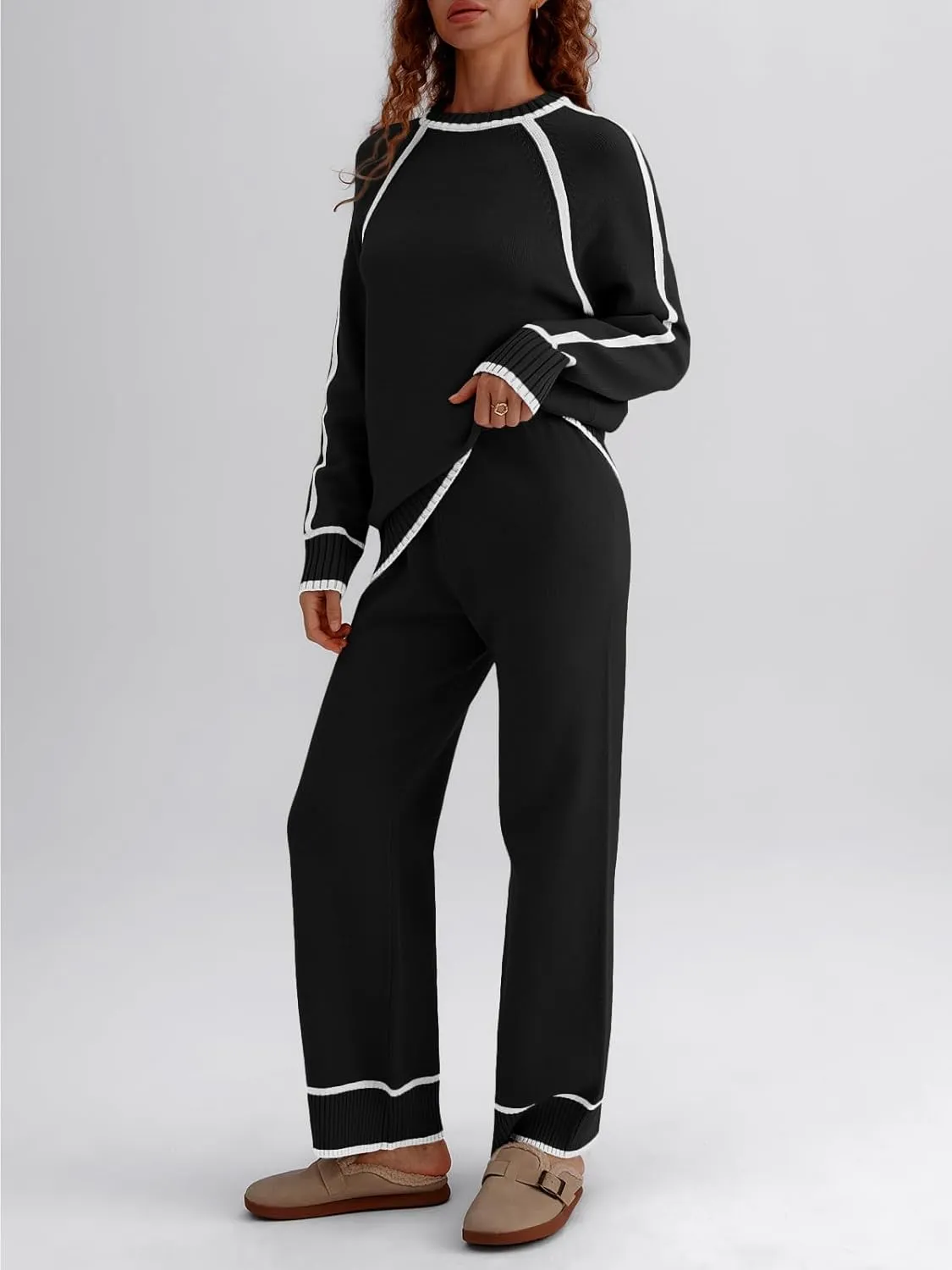 LILLUSORY 2 Piece Knit Lounge Set Womens Matching Sweater Sets