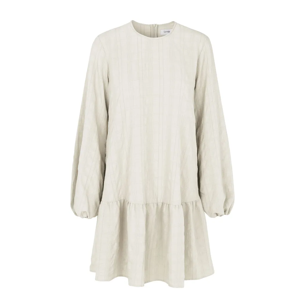 Lowa Waffle-Checked Dress Cream