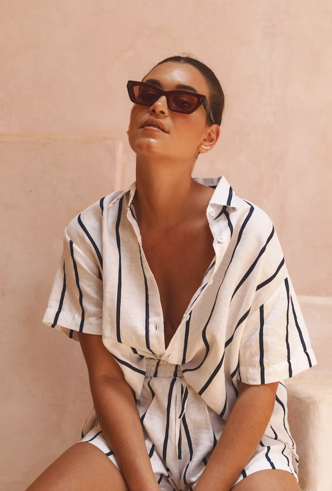 Mac shorts - Navy Stripe
