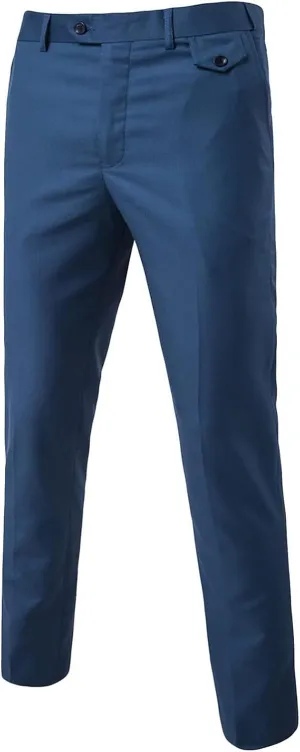 Maiyifu-GJ Men's Casual Business Dress Pants Fashion Slim Fit Suit Pants Stretch Skinny Flat Front Chino Trousers
