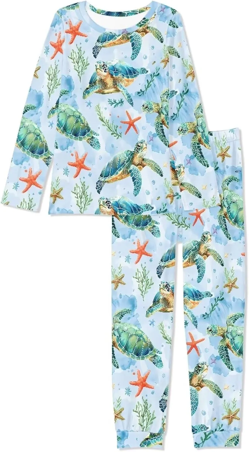 Matching Pajamas for Couples Cute Love Heart Printed Short Sleeve Top & Long Pants Sleepwear Pjs Sets