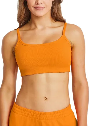 MEIVSO Womens Workout Crop Top Cami Without Built-in Bra Yoga Tank Tops Casual Spaghetti Strap Camisole
