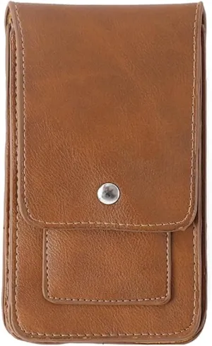 Men Travel Cell Phone Pouch Portable Card Holder Wallet Outdoor Camping Fanny Pack(Brown)
