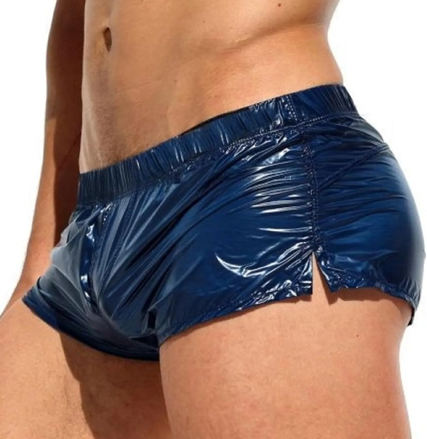 Men Underwear Brief,Shiny Metallic Baggy Beach Pants Drawstring Casual Mens Lingerie Jock Straps for Men