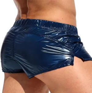 Men Underwear Brief,Shiny Metallic Baggy Beach Pants Drawstring Casual Mens Lingerie Jock Straps for Men