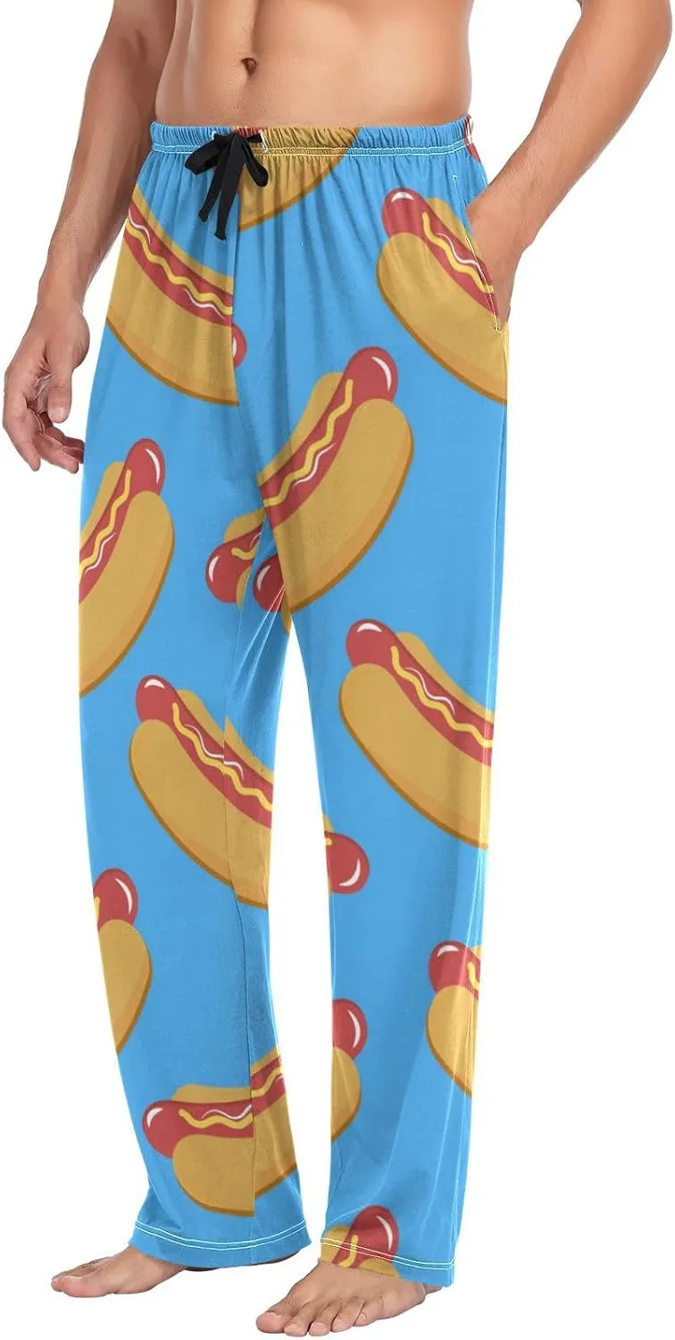 Men's Cotton Pajama Pants Lightweight Lounge Sleep Sleepwear Pjs Bottoms for Men, S M L XL XXL