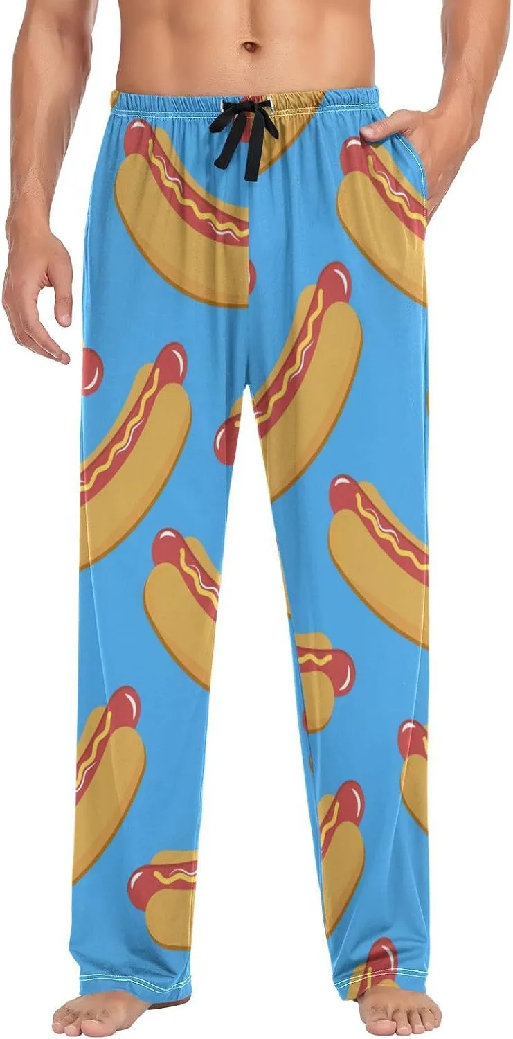 Men's Cotton Pajama Pants Lightweight Lounge Sleep Sleepwear Pjs Bottoms for Men, S M L XL XXL