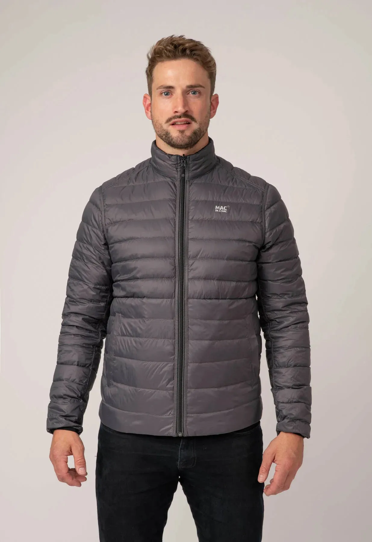 Mens Mac in a Sac Polar Reversible Black/Charcoal