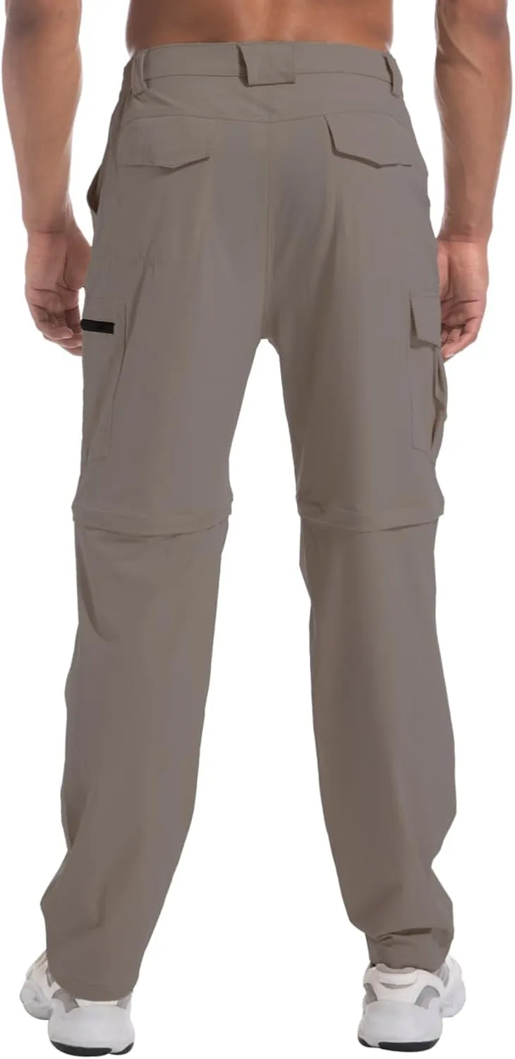 Mens Outdoor Hiking Pants Convertible Lightweight Water Resistant Quick Dry Zip Off Fishing Travel Camping Tactical Pants