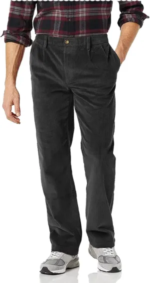 Mens Slim Fit Dress Pants Corduroy Chino Pant