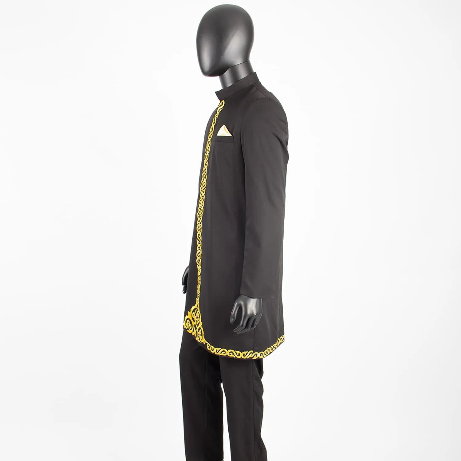Men`s Suit African Clothes Embroidery Blazer and Pants 2 Piece Set Formal Outfits Dashiki Attire